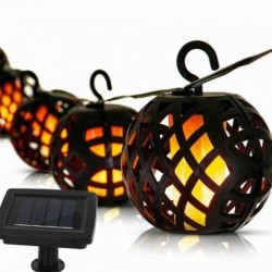 Lampa LED cu incarcare solara, lant cu 6 felinare, cu lumina alb/cald Lampa LED cu incarcare solara, lant cu 6 felinare, cu lumina alb/cald
